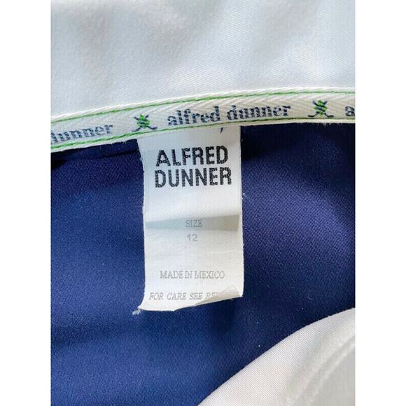 Alfred Dunner Jacket Women's Size 12 Blue White & Green Zip Up Lightweight - Picture 8 of 8